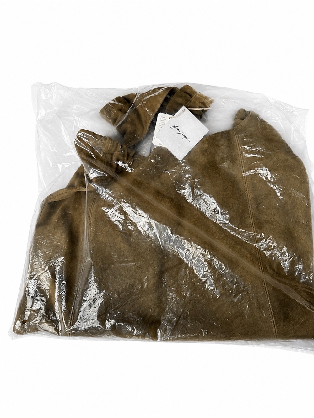 Free People Bobbi Slouch Suede Tote Olive Green Leather BNWT SOLD OUT - Picture 5 of 8